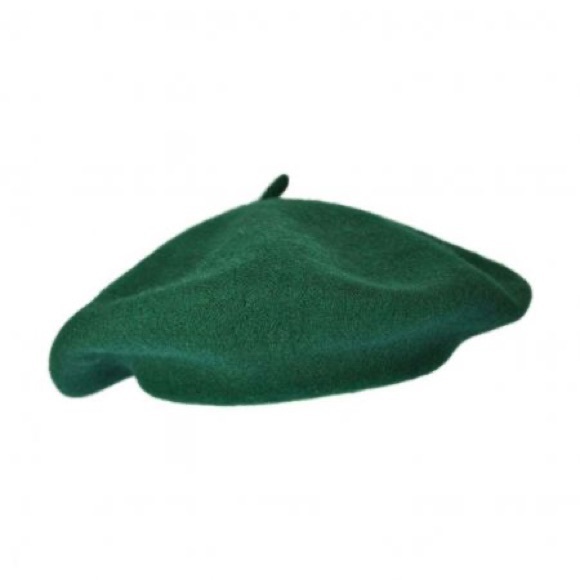 SOLD /// Green Wool Beret - Women’s - Picture 4 of 5